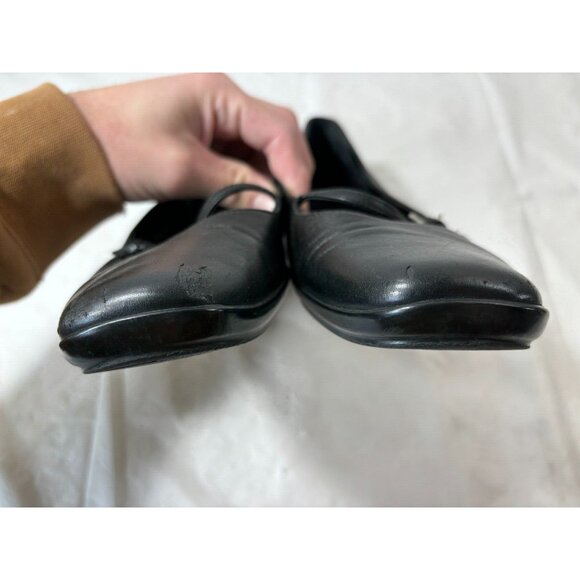 Prada Mary Jane Black soft nappa leather Loafer Ballet Flats Size 8 - Picture 7 of 11